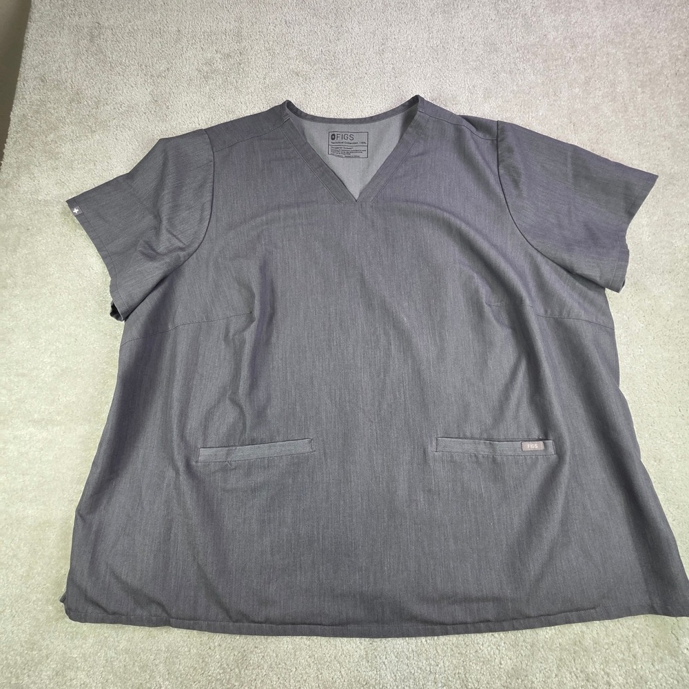 FIGS Women's Casma Scrub Top Gray Size 6XL Medical Dental Vet Tech‎